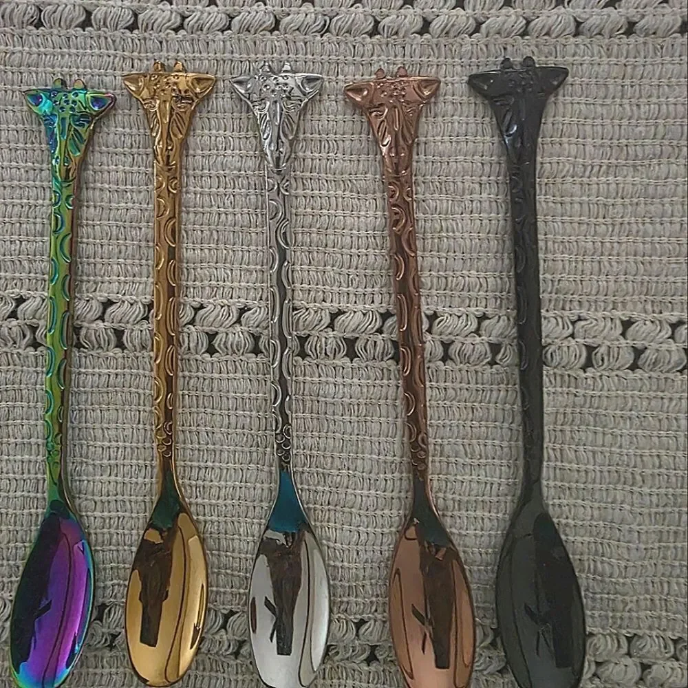 Giraffe Handle Spoon Set - Multicolor